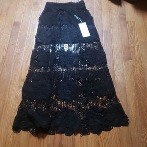 Maxi crochet skirt